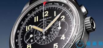 全新萬寶龍1858系列美耐華旋轉坑紋表圈單按鈕計時腕表