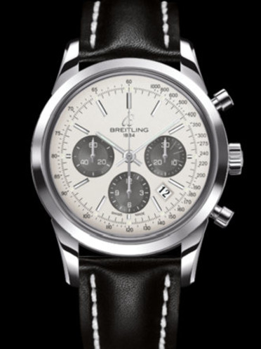 百年灵越洋计时腕表系列AB015212/G724黑皮带