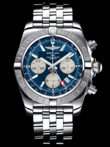百年灵机械计时GMT终极计时腕表系列AB042011/C851飞行员钢带