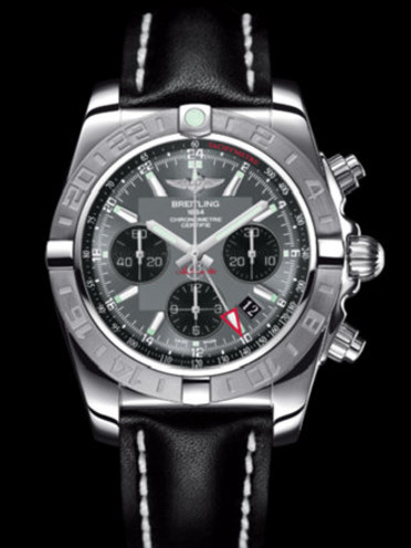 百年灵机械计时GMT终极计时腕表系列AB042011/F561黑皮带