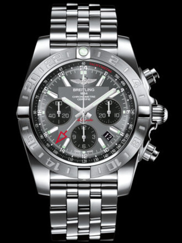 百年灵机械计时GMT终极计时腕表系列AB042011/F561飞行员钢带