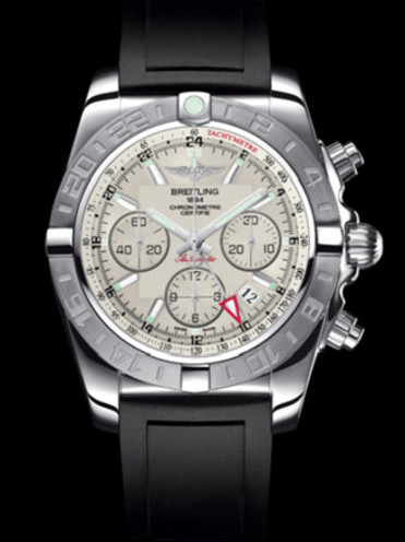 百年灵机械计时GMT终极计时腕表系列AB042011/G745黑深潜胶带