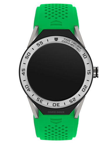 泰格豪雅TAG Heuer Connected绿色橡胶表带智能腕表SBF8A8014.11FT6083