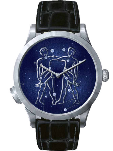 梵克雅宝VCA Midnight_Zodiac_Lumineux-Gemini诗意星象系列之双子座腕表