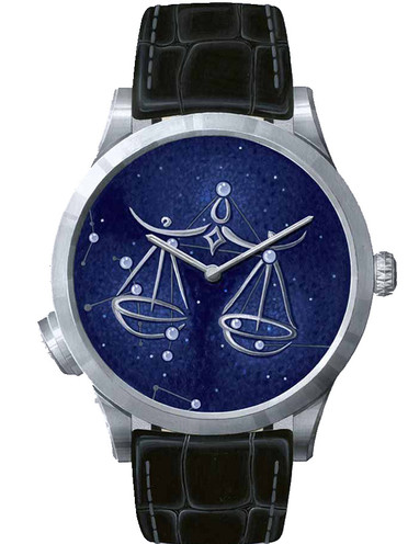 梵克雅宝VCA Midnight_Zodiac_Lumineux-Libra诗意星象系列之天秤座腕表